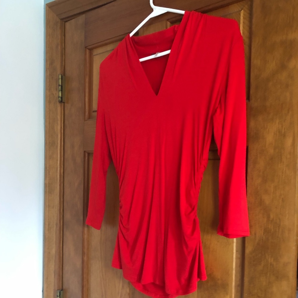 Vince Camuto bright red top
